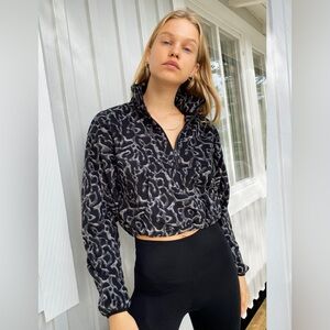 Aritzia Tna Animal Print Fleece Sweater